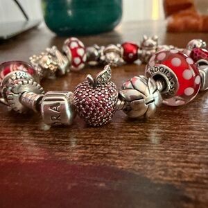 Pandora Red Pave Apple